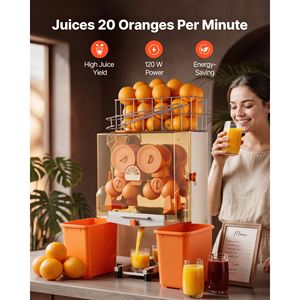 Presse-agrumes électrique commercial 120W en acier inoxydable, capacité de 20 oranges par minute - Product Image 2