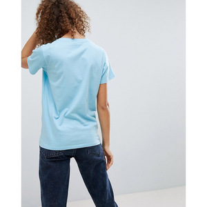 Women's Light Blue Heartbreaker Printed T-Shirt Crew Neck Short Sleeve Casual Jersey Cotton <b>Top</b> Spring Summer Wear - Product Image 2