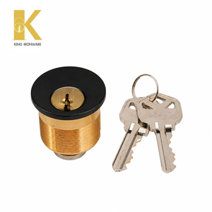 Cilindro de cerradura de embutir de 28 mm con ranura para llave KW, bronce aceitado, latón macizo para puerta de entrada - Product Image 6