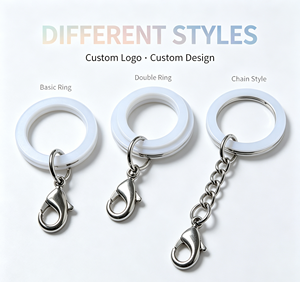 Llavero de silicona en blanco, creativo, minimalista, ecológico, para colgante DIY, adorno para bolso, regalo promocional personalizado - Product Image 2
