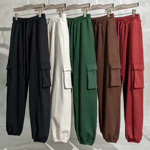 Pantalones Deportivos Personalizados al por Mayor con Logotipo Impreso, Corte Holgado, Pierna Ancha, Color Sólido, 100% Algodón, Cintura Media, Diseño Unisex - Product Image 5