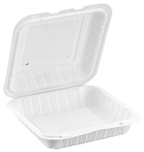 Contenant jetable à clapet de 7 pouces, enrichi en minéraux, avec charnière et double languettes avant, ventilé, micro-ondable, sans BPA, pour plats à emporter - Product Image 1