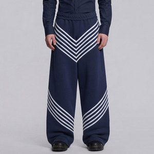 Heavyweight <b>Men's</b> <b>Baggy</b> French Terry Sweatpants Loose Fit <b>Trousers</b> with Side Entry Pockets Premium Finish Custom Manufacturing - Product Image 1