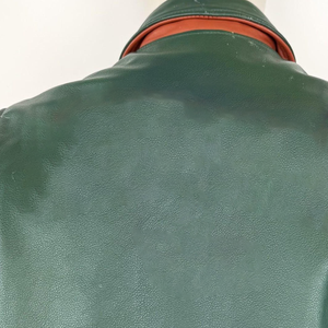 Blouson en cuir personnalisé OEM pour hommes, réversible, imperméable, brodé, patchwork d'hiver, pour programmes de revente au détail - Product Image 4