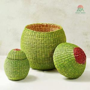 Water hyacinth <b>kids</b> <b>storage</b> lidded <b>box</b> handcrafted basket container baskets for toddler room decor - Product Image 1