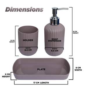 Juego de Baño de Resina de Color Oscuro Personalizado, Dispensador de Jabón, Juego de Baño de Lujo, Decoración Disponible al Precio Más Bajo - Product Image 5