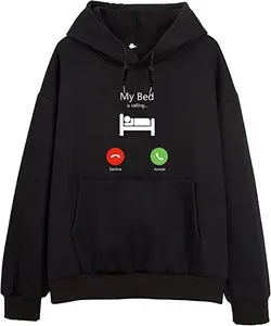 Sweat-shirt à capuche à manches longues et à carreaux pour femme, pull épais et chaud en molleton de coton avec poche - Product Image 1