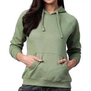 Sudadera con Capucha Extra Grande de Color Rosa Claro para Mujer, Informal, de Invierno, Suave y Pesada, 100% Algodón, con Logotipo Personalizado, para Uso Diario - Product Image 2
