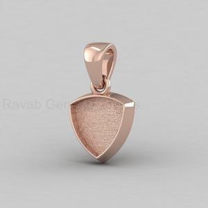 High Quality 925 Sterling Silver 10mm Trillion Blank Bezel Cup Charm Pendant Setting for DIY Keepsake Breastmilk Resin Jewelry - Product Image 3