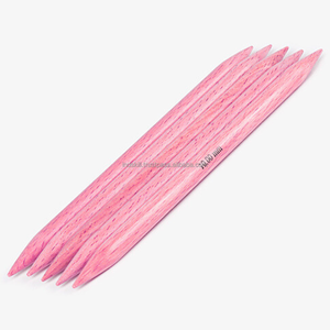 Agujas de Tejer de Doble Punta de 50 cm, Marca Personalizada, 5 Piezas/Bolsa, Agujas de Madera Pintadas para Tejer Suéteres, Todos los Tamaños y Longitudes - Product Image 4