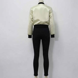 Veste bomber en satin personnalisée avec logo pour hommes, vestes pour hommes de haute qualité, logo de marque personnalisé, streetwear, vestes coupe-vent - Product Image 3