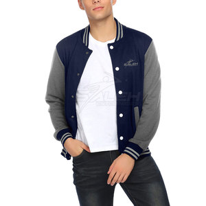 Chaqueta Varsity de Alta Calidad con Interior Suave, Detalles de Punto Acanalado y Apariencia Casual Moderna - Product Image 3