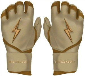 Gants de frappeur de baseball en cuir avec fermeture auto-agrippante, manchette longue, respirants, séchage rapide, durables, pour droitier et gaucher - Product Image 1