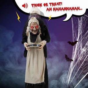 Decorazione di Halloween da 1,5 m, Figurina di Cameriera in Piedi, Ornamento di Alta Qualità - Product Image 3