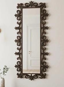 Elegante Espejo de Pared Largo Verde para Balcón y Jardín, Crea una Atmósfera Refrescante en Áreas de Spa y Bienestar, de la India - Product Image 2