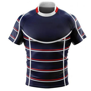 Ensemble d'uniformes de rugby personnalisés en polyester/coton respirant, à séchage rapide, anti-humidité, grande taille, sublimation écologique pour équipe - Product Image 2