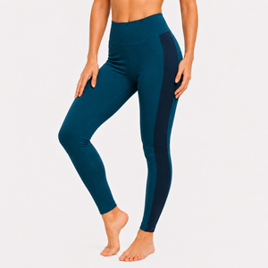 High Waist Full Length Solid Color <b>Seamless</b> Knitted <b>Leggings</b> Stretch Breathable Comfortable Sporty Style Women's <b>Leggings</b> - Product Image 4
