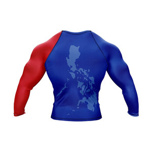 Chemise de compression à manches longues et col rond pour homme, sur mesure, extensible dans 4 directions, pour la gym, l'entraînement et le fitness. - Product Image 2