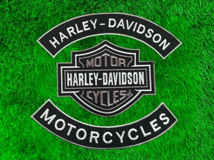 Juego de parches para motociclistas Harley Davidson – Diseño de escudo termoadhesivo para chaquetas y chalecos - Product Image 1