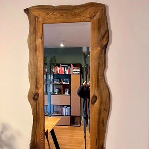 Marco de Espejo de Madera Sólida Hecho a Mano en India, Decoración de Pared Moderna y Contemporánea para el Hogar, Hotel, Restaurante, Entrada, Dormitorio, Navidad - Product Image 1