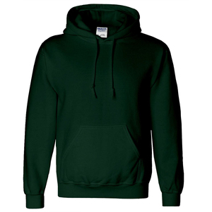 Sweat-shirt à capuche en molleton vert foncé pour homme, coupe classique, pull décontracté avec poche, couleur unie, tricoté, manches longues, vêtement d'automne - Product Image 1