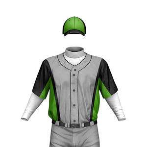 Uniforme de baseball OEM 2026 de qualité supérieure, grande taille, col en V, BRG, vêtements de sport respirants, maillots et shorts imprimés vierges - Product Image 4