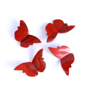 Ailes de papillon en jaspe rouge naturel sculptées, pierre énergétique, spécimen minéral de guérison pour la décoration de la maison et du bureau - Vente en gros - Product Image 1