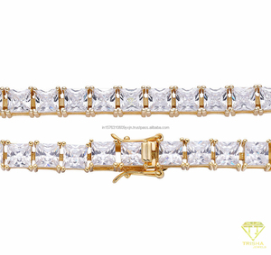 VVS Moissanite Diamond Tennis Bracelet Rhodium Plated 925 Sterling Silver Party Jewelry For <b>Men</b> - Product Image 2