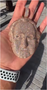 Colgante de Cadena Personalizado con Moissanita de Corte Brillante, Diamantes Engastados, Plata 925, Chapado en Oro, Estilo Hip Hop, Colgantes y Dijes Unisex - Product Image 4