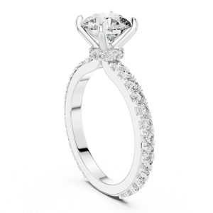 Anillo Solitario Único con Diamante Redondo de 1 Quilate Cultivado en Laboratorio con Halo en Oro Amarillo de 18 Quilates para Fiestas, Compromisos, Bodas y Uso Diario para Mujeres - Product Image 6