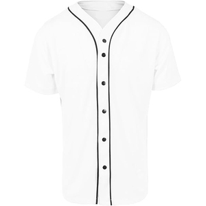 New High Quality 100% Polyester Baseball Jersey Quick Dry Breathable Anti-Bacterial V-neck Half Sleeve Comfortable for Men - Product Image 1