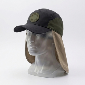 Custom Adjustable Outdoor <b>Cap</b> 3D Embroidery Solid Design Sun Protection Neck Flap <b>Baseball</b> Hat Mesh Panel Rubber Patch OEM - Product Image 5