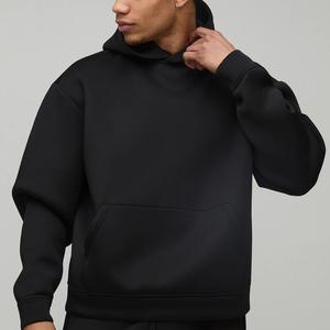 Drawstring Closure Men Casual Wear Hoodie & Shorts Set Canvas Mid Waist Breathable Hoodie Shorts Set - Product Image 3