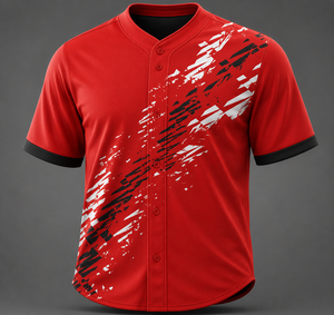 Camiseta de Béisbol Unisex con Cuello en V, Manga Corta, Estampado Geométrico, Transferencia Térmica, Antibacteriana, Secado Rápido, Transpirable, 100% Poliéster - Product Image 1