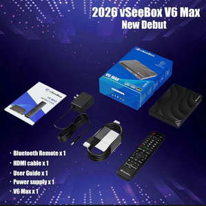 กล่องรับสัญญาณทีวี VSeeBox V6 MAX 6K HDR WiFi6 Quad Core Amlogic S905 ระบบปฏิบัติการ Android 14 พร้อมรีโมทแบบมีไฟพื้นหลัง - Product Image 6