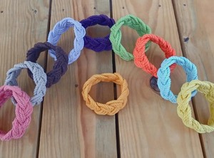 Cute Children's Leather & Cotton <b>Rope</b> Adjustable <b>Bracelet</b> - Product Image 1