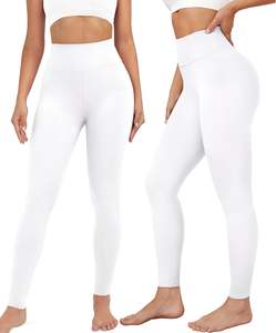 เลกกิ้งเอวสูงทรงกระชับ ผ้าโพลีเอสเตอร์ยืดหยุ่น ระบายอากาศได้ดี สวมใส่สบาย กระชับรูปร่าง เหมาะสำหรับออกกำลังกาย เล่นกีฬา รับผลิตแบบ OEM ODM - Product Image 1