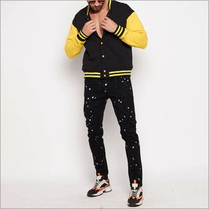 Chaqueta Varsity Personalizada Unisex con Capucha, Exterior de Lana, Impermeable, Ecológica, con Logotipo de Béisbol Impreso, Gruesa, para Invierno, Estilo Urbano - Product Image 1