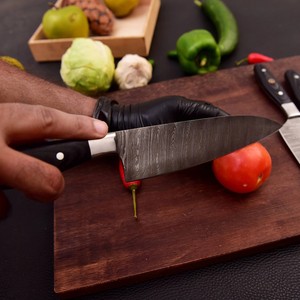 Ensemble de couteaux de chef en acier Damas forgé sur mesure, faits à la main, professionnels, quatre pièces, ambidextres, Nordic Forge - Product Image 4