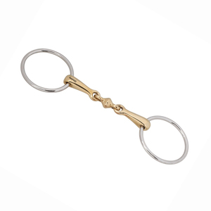 Anillo suelto de acero inoxidable de doble articulación con eslabón de bola, accesorios y aparejos ecuestres para caballos, proveedor mayorista, los más vendidos - Product Image 1