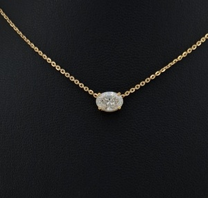 RAAMAA Jewelry Simple and Stylish 18K Gold 0.32ct Single Oval Lab-Grown Diamond Silver Classic Women's <b>Bracelet</b> - Product Image 2