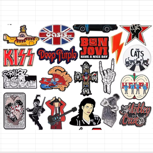 Spille smaltate Classiche <span class=keywords><strong>Rock</strong></span> Band Serie Musicale, Distintivi da Bavero per Zaini, Spille Vintage, Accessori Moda, Gioielli, Regali - Product Image 2