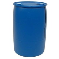Bidon en plastique moulé par soufflage de 200 L en PEHD bleu, recyclable, de qualité alimentaire, avec double couvercle hermétique, conteneur d'eau de 55 gallons
