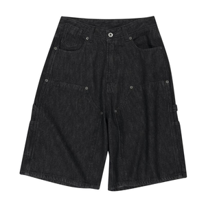 SHH INDUSTRIES Pantalones Cortos de Mezclilla Lavables para Hombre, Ecológicos, Resistentes al Viento, de Cintura Media, Estilo Recto, Casual, 100% Algodón - Product Image 5