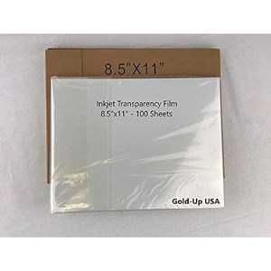 Gold Inc 8.5 X 11 Inch Waterproof Inkjet Film 100 <b>Sheets</b> Per Pack for <b>Silk</b> Screen Printing & Transfer Paper Applications - Product Image 1