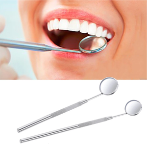 Miroir buccal dentaire manuel en acier inoxydable, réflecteur à poignée solide, finition mate, instruments d'hygiène, certifié CE - Product Image 4