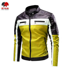 Veste en cuir pour homme, nouveau style, couleur unie, personnalisation de la marque, haute qualité, tailles plus grandes, OEM ODM - Product Image 6