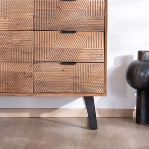 Meuble de rangement bas Vandana Crystal Style 160 cm avec tiroirs, design contemporain Uky au style rétro - Product Image 6