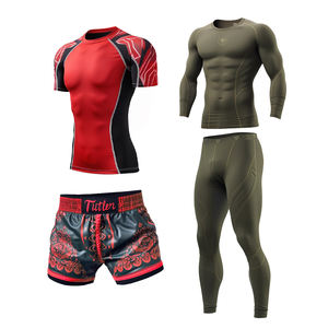 เสื้อรัดกล้ามเนื้อคุณภาพสูงสำหรับเยาวชน แบบกำหนดเอง X Martial สำหรับผู้ชาย เสื้อรัดกล้ามเนื้อสำหรับเล่นเซิร์ฟและกางเกงขาสั้น - Product Image 3