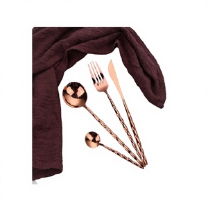 Juego de Cubiertos para Niñas, Regreso a Clases, Acero Inoxidable, Diseño Delgado con Acabado Cobre, Utensilios de Cocina, Vajilla para Camping - Product Image 4